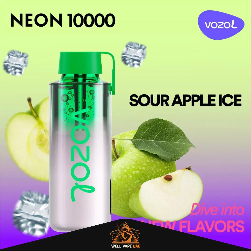 VOZOL Neon 10000 Puffs Sour Apple Ice