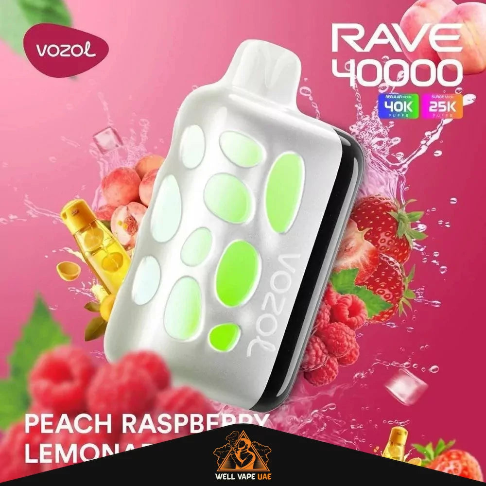 VOZOL Rave 40000 Puffs Peach Raspberry Lemonade