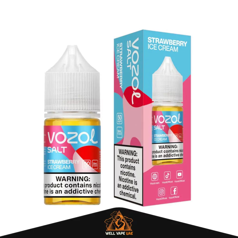 VOZOL Salt Nicotine 30mL Strawberry Ice Cream