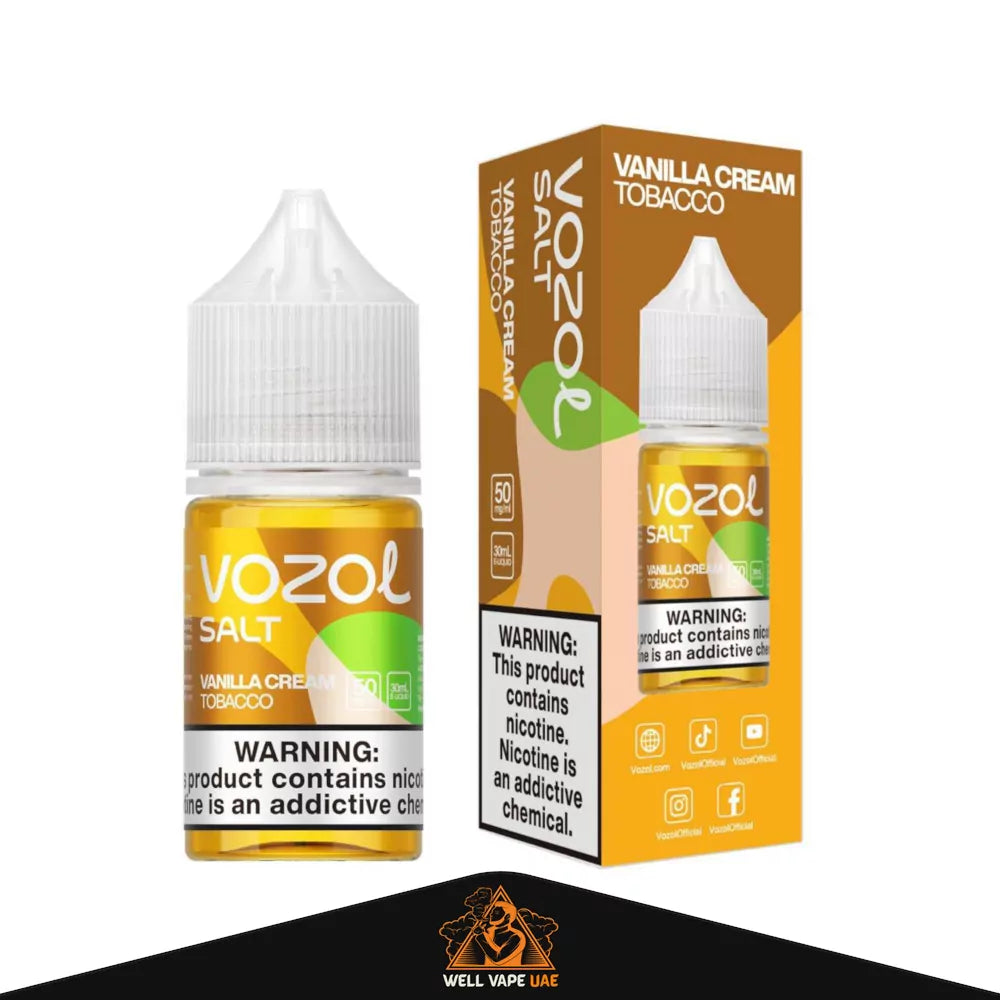 VOZOL Salt Nicotine 30mL Vanilla Cream Tobacco