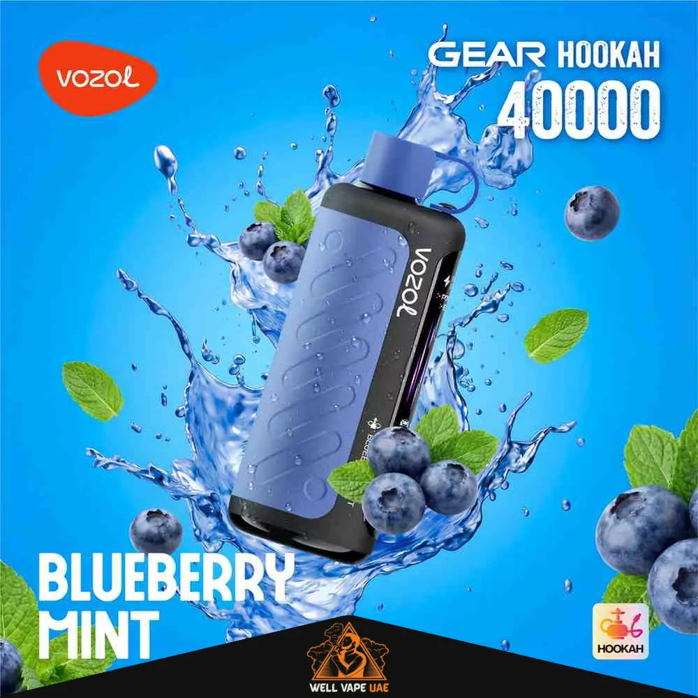 Vozol Gear Hookah 40000 Puffs Disposable Vape Blueberry Mint