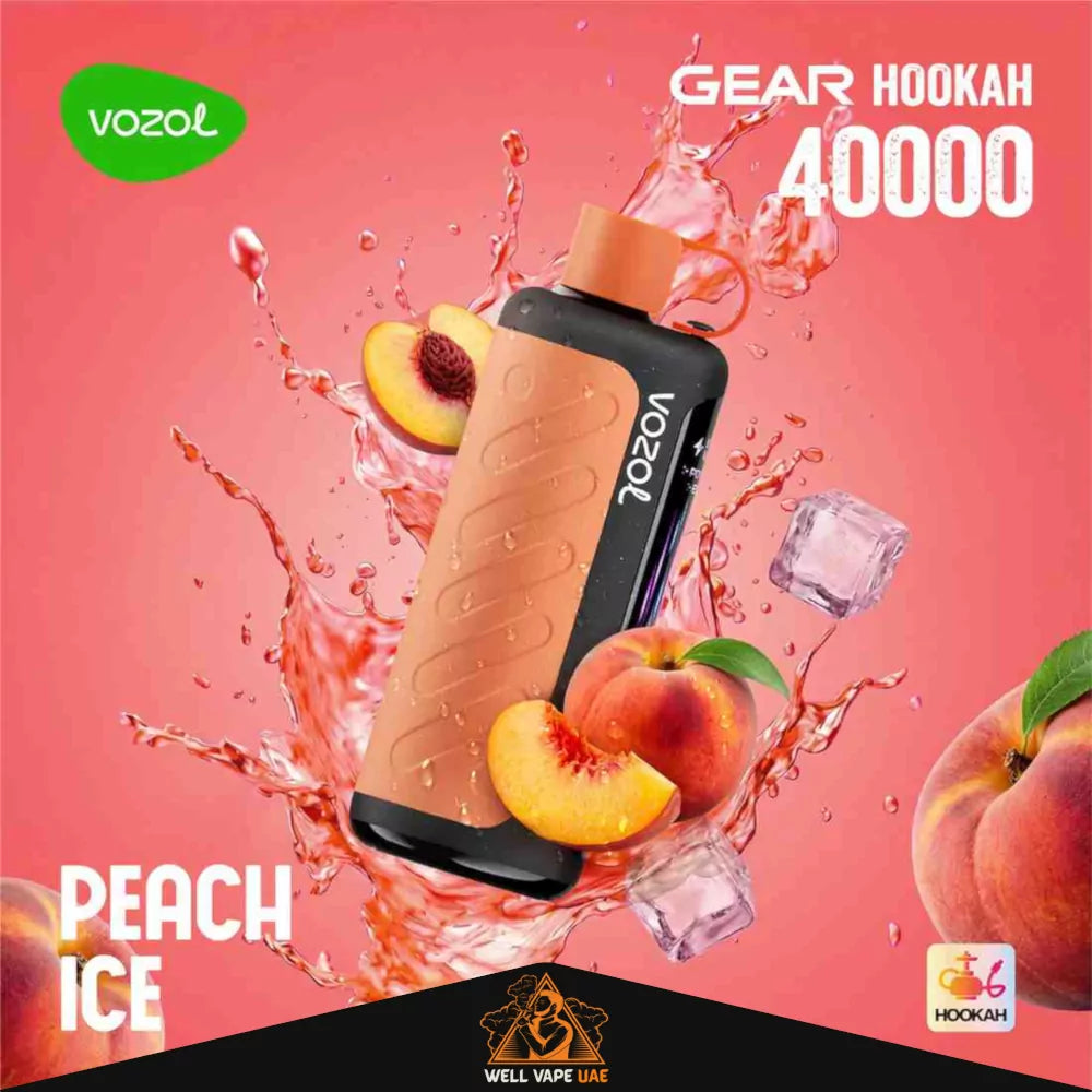 Vozol Gear Hookah 40000 Puffs Disposable Vape Peach Ice