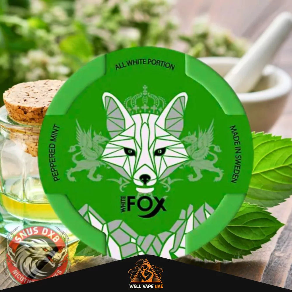 White Fox Nicotine Pouches Peppered Mint 18mg