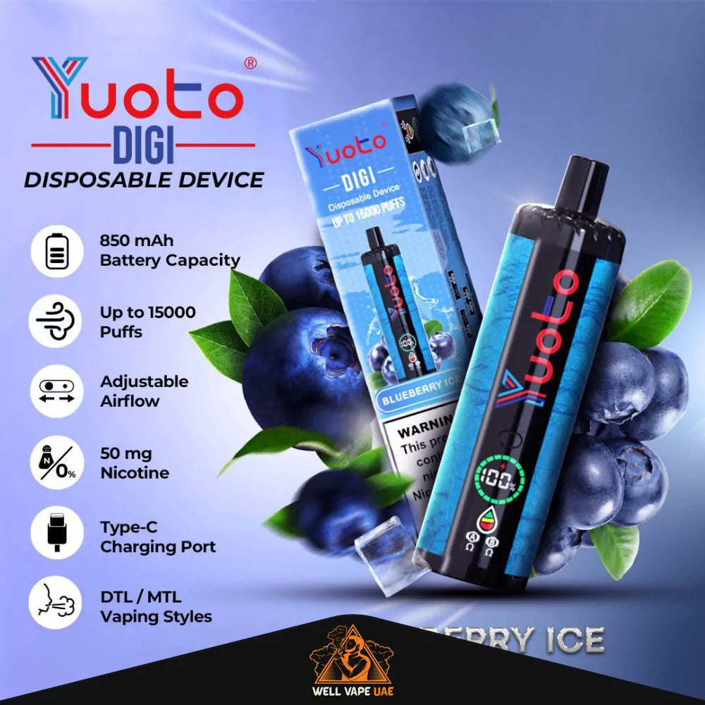 Yuoto Digi 15000 Puffs Blueberry Ice