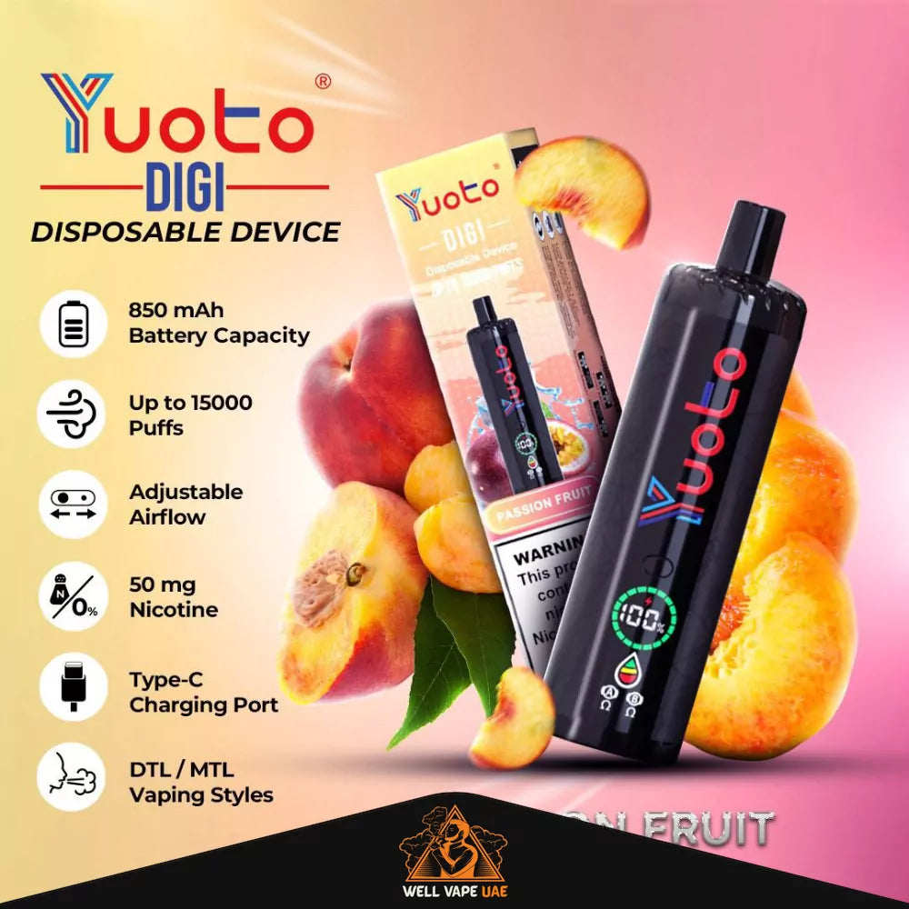 Yuoto Digi 15000 Puffs Passion Fruit